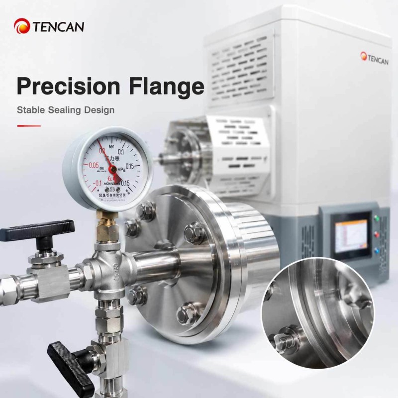 TENCAN TC-14ST 1400C Vacuum Tube Furnace SiC Heater S-Type Thermocouple High-Temp Alumina Tube Lab Split Sintering Oven
