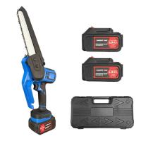Mini tronçonneuse portative sans fil de 4000 mAh alimentée par une batterie de 8 pouces pour couper des arbres