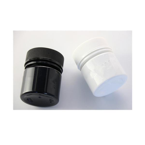 Cor personalizada 60 ml Garrafa PET preta clara com tampa CRC para líquido, suco, óleo de cigarro, óleo essencial