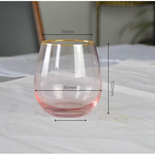 Gold Rim Pink Crystal Wine Glass For Holiday Party