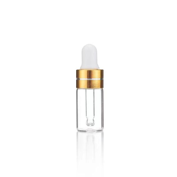 Bouteille de gouttelette d' huile essentielle en verre ambre de 10 ml avec bouchon à vis