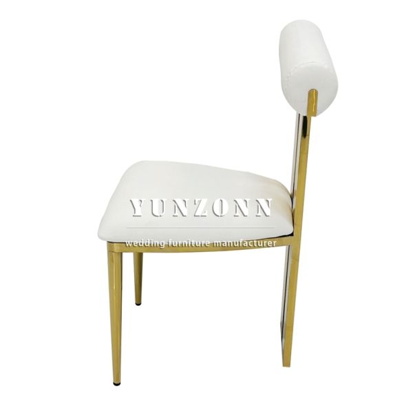 New Design Event Gold Stainless Steel Dining Wedding Chair for Wedding Furniture Rental