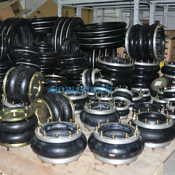 Foles de borracha do SP 258 industriais triplos de DUNLOP do Firestone W01-R58-4047 das molas de ar das convoluções 10×3