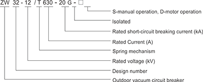 630A 50HZ Outdoor 12KV VCB Circuit Breaker Light Weight