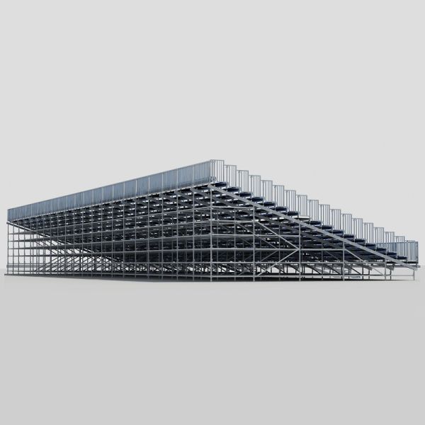Foldable Portable Aluminum Bleachers for Stadium Seating Easy to Install and Disassemble