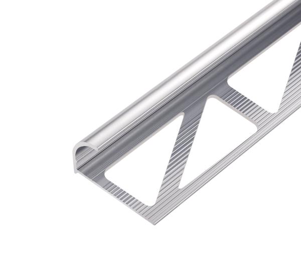 Round Aluminium Tile Trim High Corrosion Resistance Outdoor Stairs Silicone Glue Metallic Colors