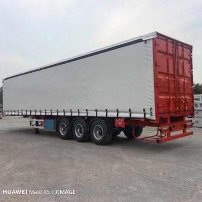 Curtain Side Semi Trailer with 3 Axles and 1840mm Tread Fuwa / BPW Axle