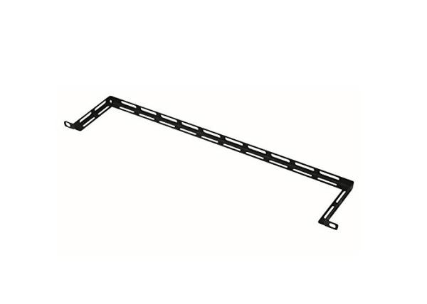 L Shaped Patch Rack Cable Management , Cable Lacer Bar Cable Tidy Brush Panel With Angled 4  Offset