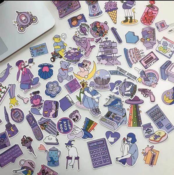 Custom Printing Cartoon Self Adhesive Sticker PVC Vinyl Die Cut Waterproof Stickers