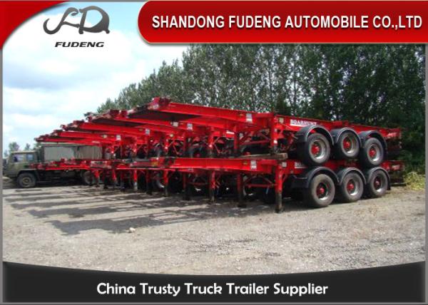 BPW axle 40ft skeletal container trailer air bag Suspension container trailer 