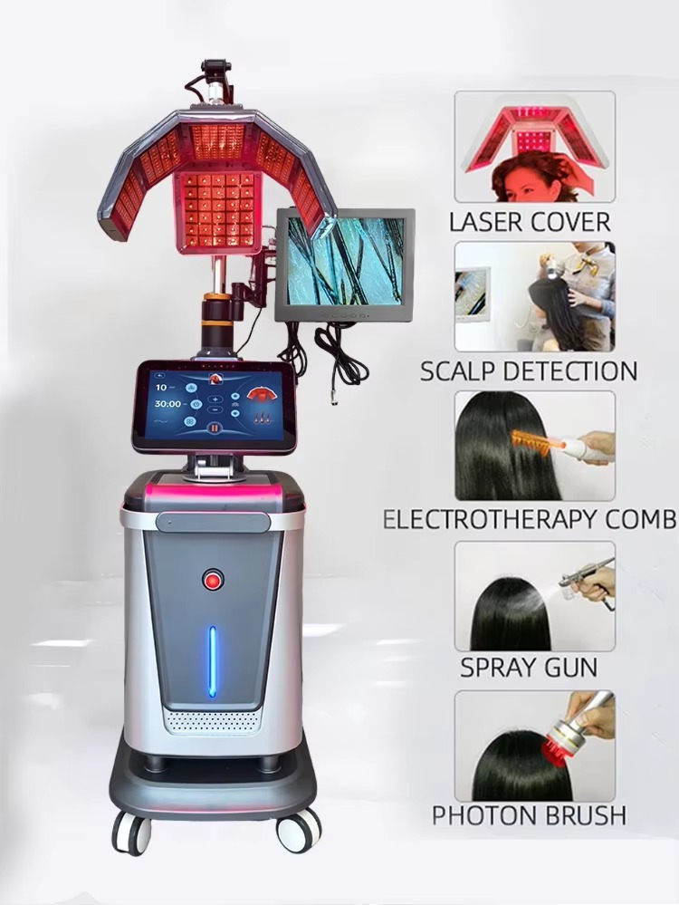 650nm LLLT Therapy Hair Growth Machine 12.1 Inches Touch Screen Scalp Care
