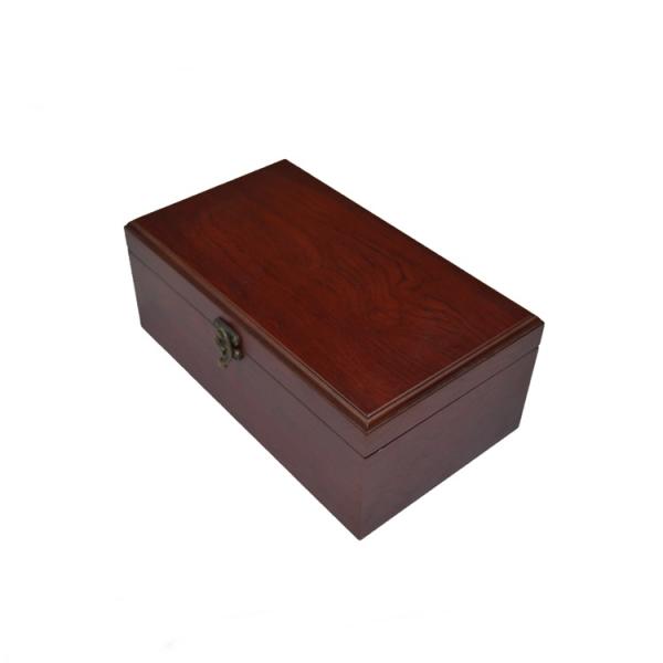 Customized Luxury Solid Wooden Wine Packaging 9mm Thickness 34.5x17x9cm
