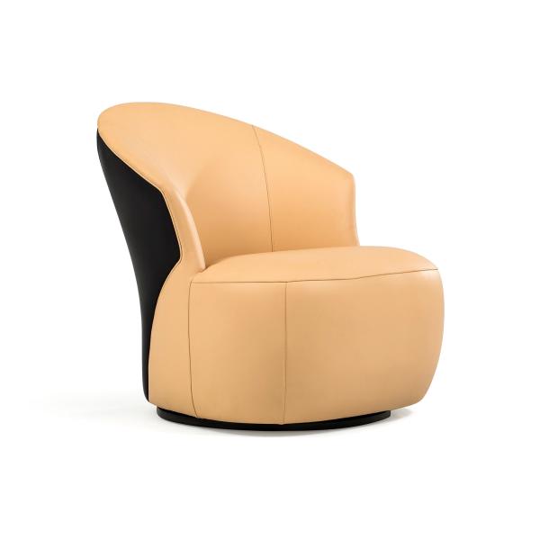 Brushed stainless steel in Champagne Gold legs with Fabric soft-packed fabric upholstered cushion