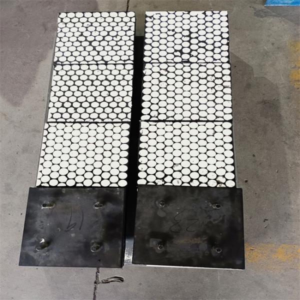 Steel Backing Ceramic Tiles Wear Liners Rubber Chute Liners