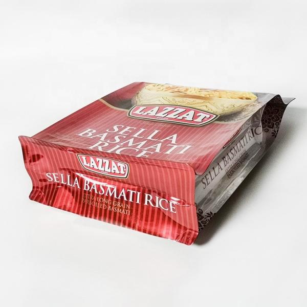 1kg 2kg 5kg 10 Kg Poly Bag , Flat Bottom Thailand Basmati Rice Packaging Bag