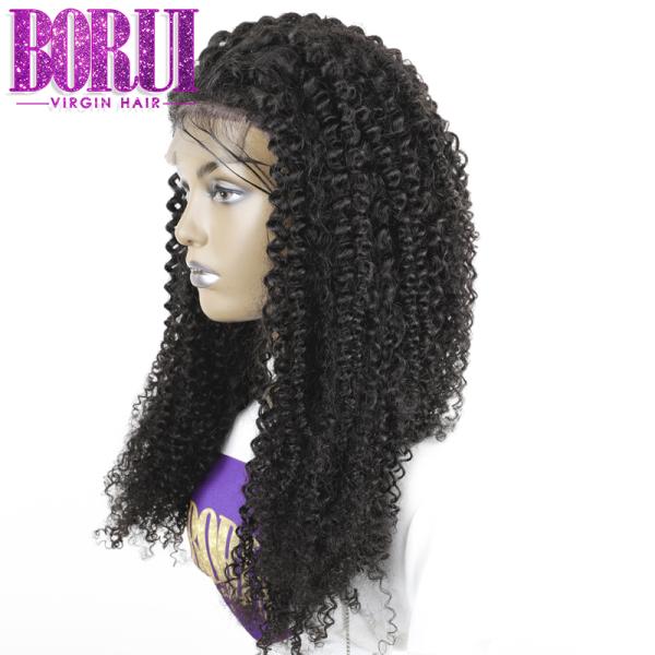 Индийские человеческие волосы, изготовленный на заказ Кинкы курчавый парик закрытия шнурка с плотностью волос 250% младенца