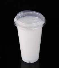 Polylactic Acid Sheet Cold Bubble Tea Milk Tea Cup PLA With Lid