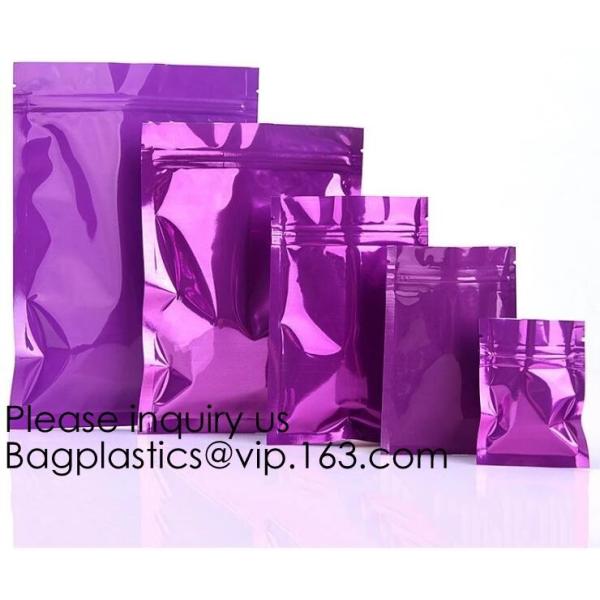 Top zip plastic bag food packaging/ 3 side seal zipper bag/ stand up pouch k bag for meat,pork,beef,sea food pack