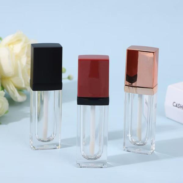 Custom 3G Empty Beveled Mouth Lipstick Tube With Rubber Seal Screw Closure Plastic Lip Balm Tube for Cosmetic Container