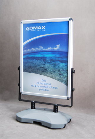 Outdoor Advertising Snap Frame Stand With Water Base Aluminum Material