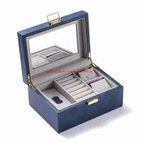 Custom Cardboard Paper Jewelry Boxes Ring Necklace Luxury Jewelry Box With Mirror