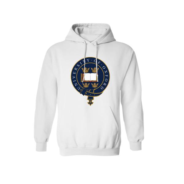 Custom Logo Printing on White University Hoodie for Sports Area Team Spirit Uniforms