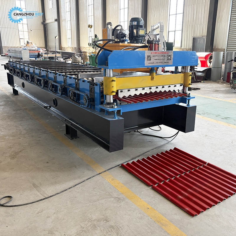 Zambia Popular Color Steel Corrugated Roofing Sheet Making Roll Forming Machine 