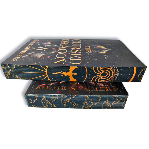 Custom Stamping Foil Softcover Book Printing Sprayed Edges Paperback Full Color Perfect Bound Sprayed Edge Book Printing