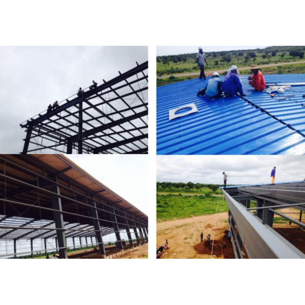 Prefabricated Steel Building with 50 Years Lifespan Corrosion Resistant and Automatic Ventilation System