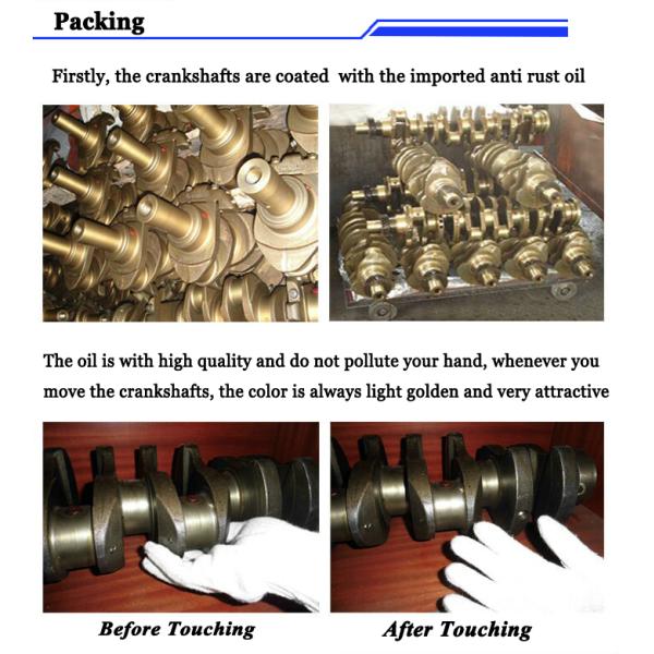 8944436620 4JB1 Isuzu Crankshaft , Forged Steel Crankshaft HRC46-58