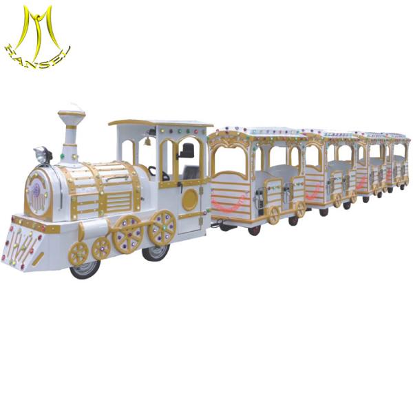 Hansel outdoor amusement park items battery power trackless train rides  electric