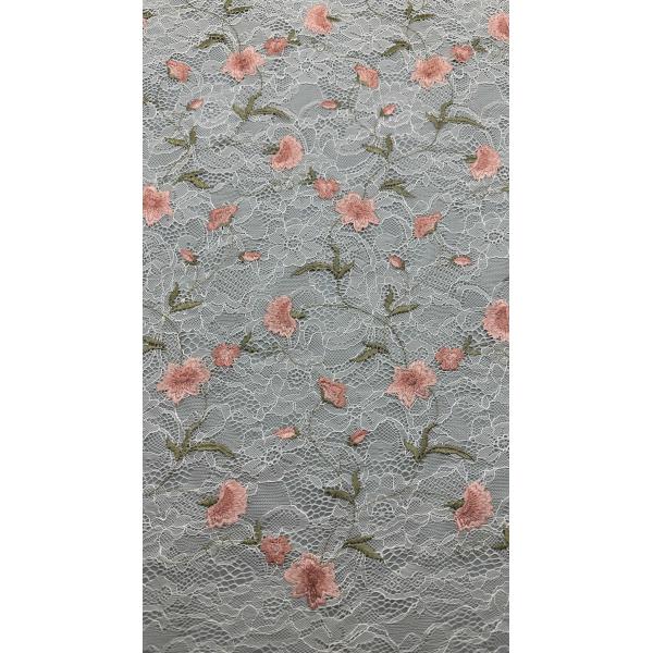 Floral Elegent Embroidery Lace Fabric Party 100% Cotton High Quality Luxary Style