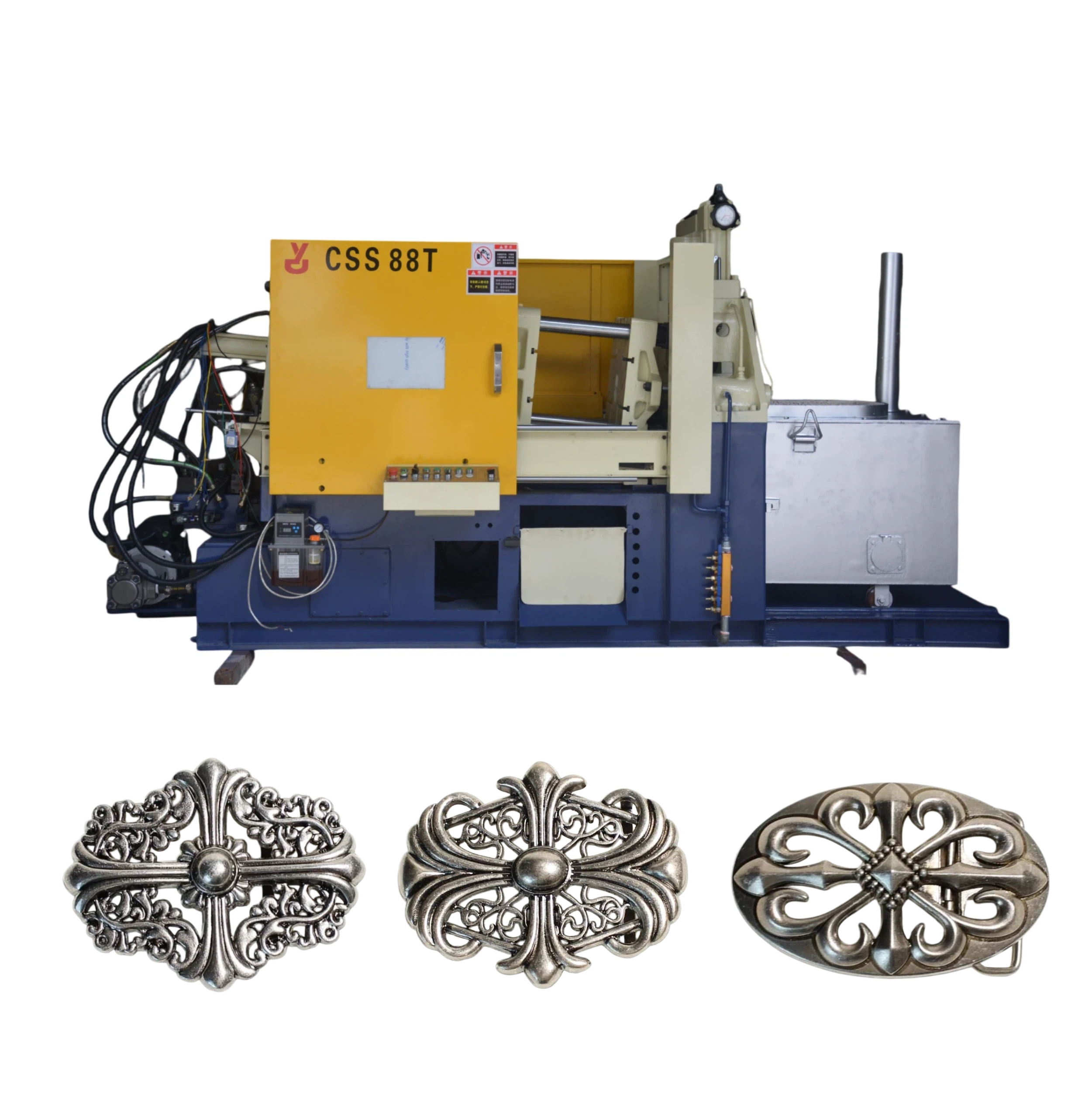 88T Hot Chamber Die Cast Machine Zamak 3 5 Engraved Belt Buckle Die Casting Machine