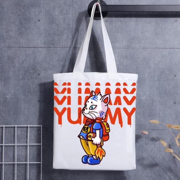 Ladies Shoulder Shopping Cotton Canvas Tote Bag Custom Printed Logo