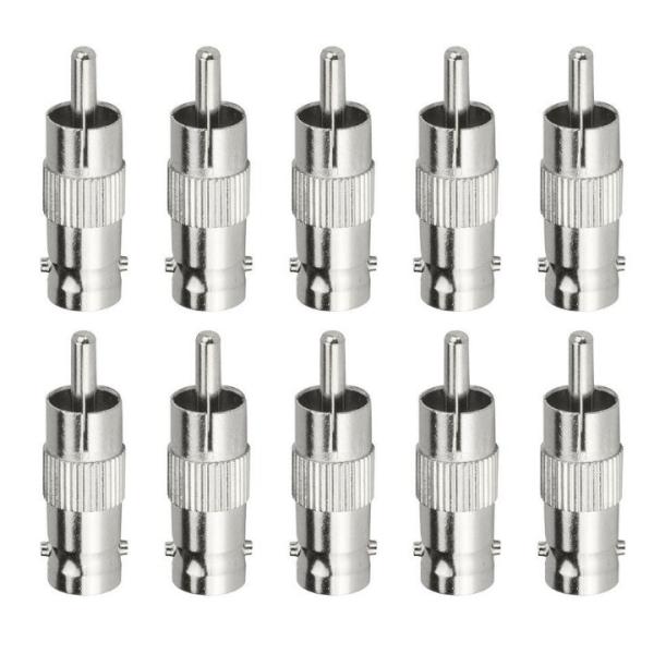 RCA Male to BNC Female Coax Cable Connector Plug for CCTV Camera Installation