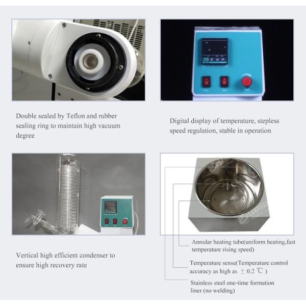 испаритель лаборатории 630*560mm Re2000a 1.5kw роторный