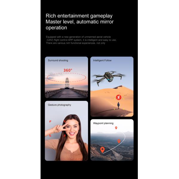 Take Your Training to the Next Level with HUGTEC 2024 Max Drone 1080p Camera Dual Optical Flow and Altitude Hold Mode