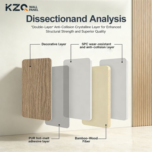 Hot Sale Wood Grain Wall Panel Bamboo Fiber Wall Panel For Indoor And Office