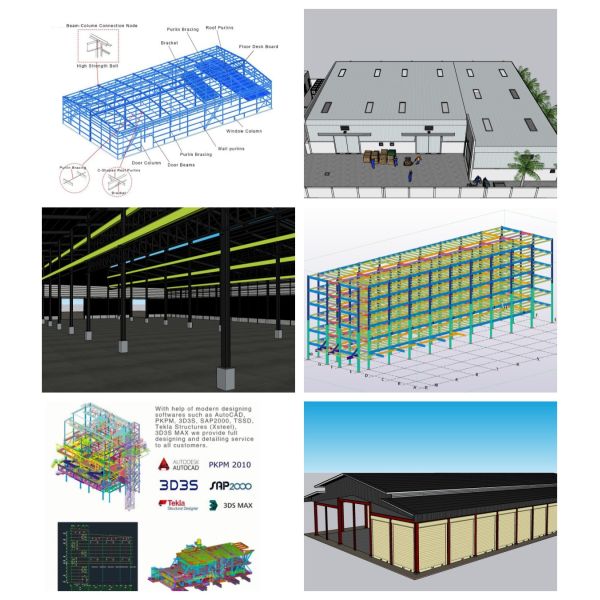 Galvanized Prefab Steel Structure Dairy Cattle Shed