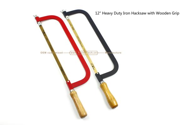 12 Heavy Duty Iron Hacksaw with Wooden Grip,Cut wood,Plastic,Steel Pipe,Cutting the water Pipe
