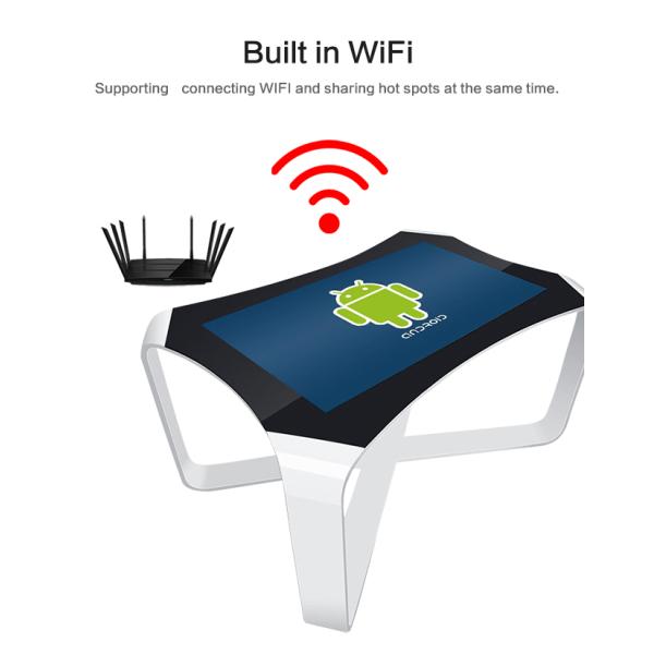 A exposição interativa X de Smart da tabela do multi toque do painel LCD de 43 polegadas deu forma para o jogo do café