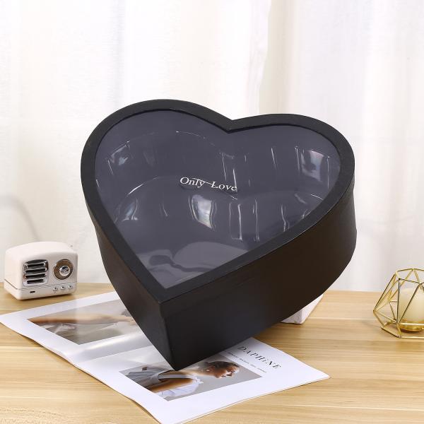 Embalagem de rosa em forma de coração transparente para caixas de presente de luxo para o Dia das Mães