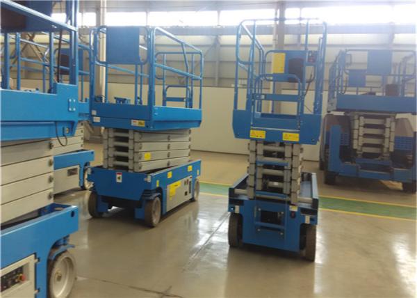 Outdoor 32ft Electric Scissor Lift , Aerial Lift Equipment Front Wheel Drive