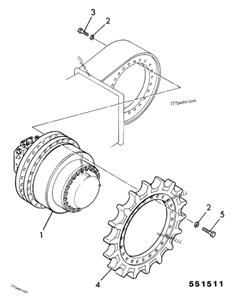 KYB MAG-85VP JS160/JS180 Spare part JLA0327 Motor, track (JCB)