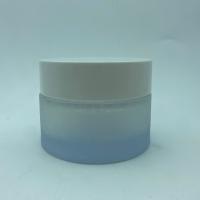 Tarro cosmético de 100 ml con recubrimiento en spray de flor de hielo, tarro con tapa blanca, tarro de crema, embalaje para el cuidado de la piel OEM
