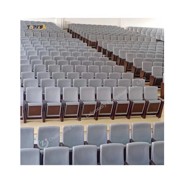 Cadeira de teatro elegante e moderna com braços e conforto ergonômico