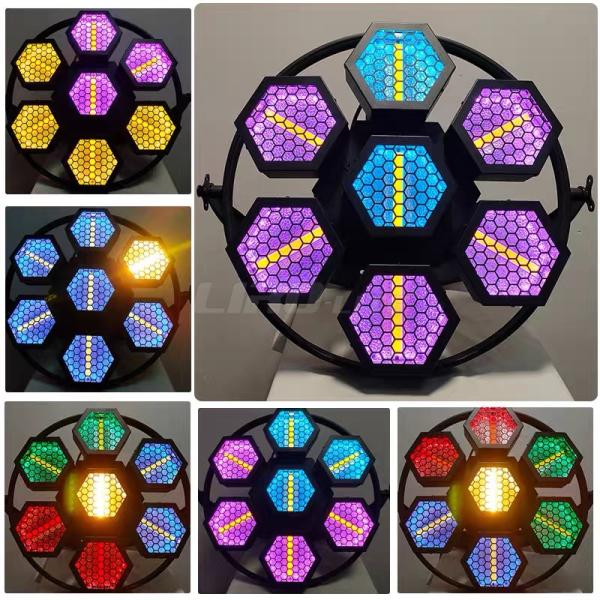 Portman Lights Mini LED Pixel Retro Lights 7pcs*60w LED RGBW For Night Club DJ Lights