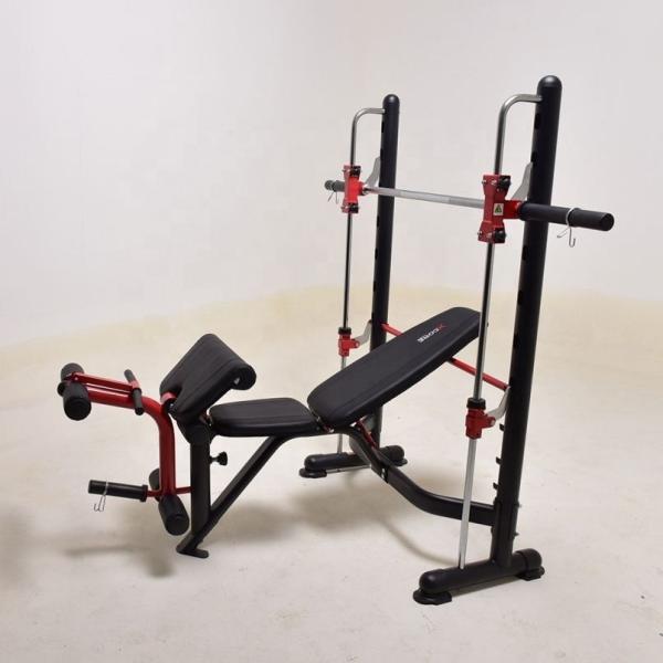 Men's Red Fitness Gym Equipment Squat Rack Weight Lifting Exercise Bench