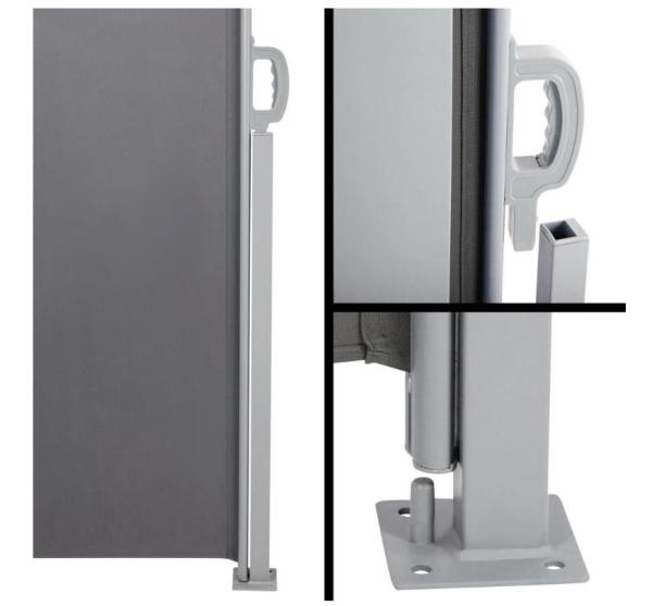 160x300cm Side Awning ，Patio Garden Sunshade Awning Retractable Side Balcony Shade  Waterproof, sunshade, outdoor awning