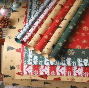 Christmas Tree Flower Packaging Paper Kraft Paper in Many Colors for DIY Arrangement